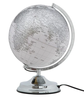 Mappamondo White C/Luce Cm Ø 25X38