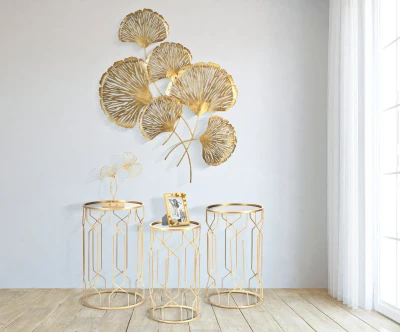 Tavolinetti Glam Lignes Tris Cm Ø 40X63-35X57.5-30X53.5