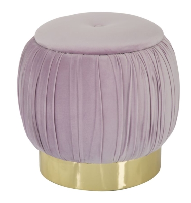 Puff Contenitore Paris Rosa Cm Ø 41X41