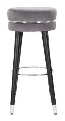 Sgabello Bar Paris Grigio/Silver Cm Ø 35X74