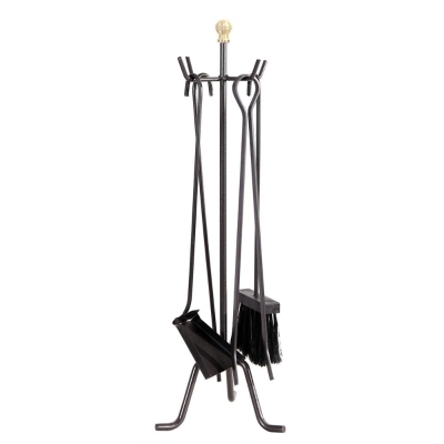 Set 4 pz accessori per camino in ferro 22x58h
