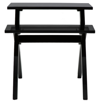 Tavolinetto 2 Livelli Nero Cm 60X60X60 