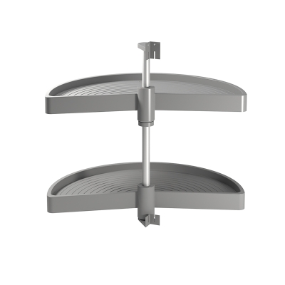 Emuca Cestello girevole per mobile da cucina, 180º, modulo 800 mm, Plastica, Grigio