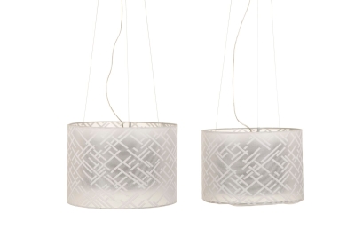 Paralumi Da Soffitto Uranus Coppia Cm Ø 40X28-36X25