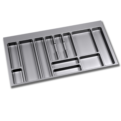 Emuca Portaposate Optima Universal, 1.000, Plastica grigia, Tecnoplastica