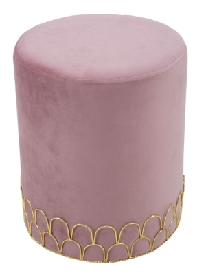 Sgabello Ring Rosa Cm Ø 35X42