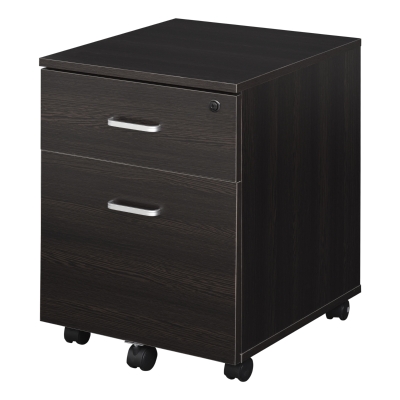 Vinsetto HOMCOM Archivador Móvil para Archivos A4 con Ruedas Gabinete de Archivos Suspendidos con 2 Cajones y Cerradura 40x44x54,6 cm Negro