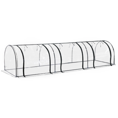 Outsunny® Invernadero Caseta 350x100x80cm para Jardín Terraza Cultivo de Plantas Semilla