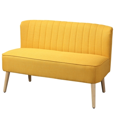 HOMCOM Stoffsofa 2-Sitzer 117 cm x 56,5 cm x 77 cm
