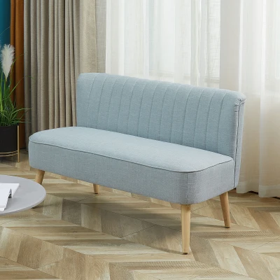 HOMCOM Stoffsofa 2-Sitzer 117 cm x 56,5 cm x 77 cm