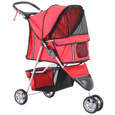 PawHut hondenwagen hondenbuggy honden pet stroller buggy 4 kleuren 3/4 wielen