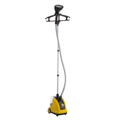 HOMCOM Stoomstijltang stoomborstel 1800W stoomstrijkijzer verticaal stoomstation 1,4L geel