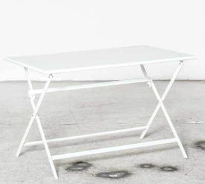 Outsunny Gartentisch Metall Glas 110 cm x 70 cm x 70 cm
