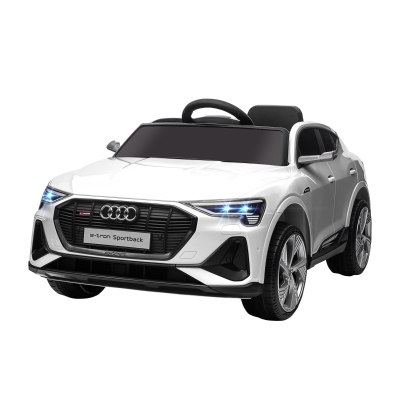 HOMCOM Macchina Elettrica per Bambini 12V con Telecomando, Velocità 3-8km/h, Luci e Musica, Età 3-5 Anni, Bianco