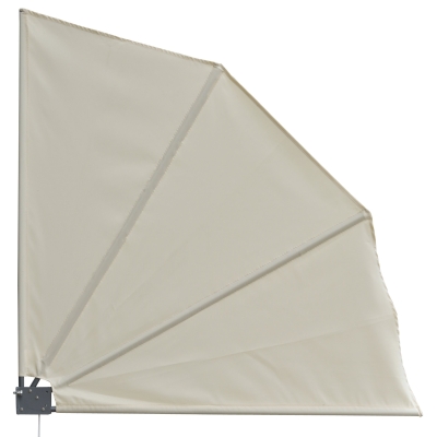 Outsunny Tenda frangivista 140cm x 10cm x 140cm Bianco crema