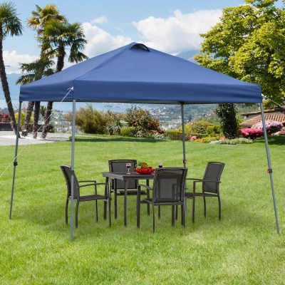 Outsunny Gazebo 300cm x 300cm x 245cm Blu