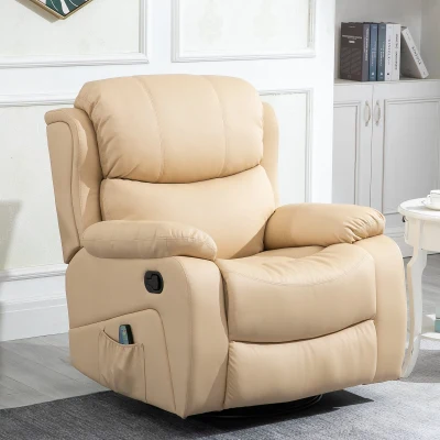 HOMCOM Poltrona massaggiante 97cm x 92cm x 104cm Beige