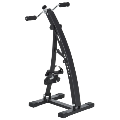 HOMCOM Cyclette Fitness in Acciaio Schermo a LED Altezza e Resistenza Regolabile Nero