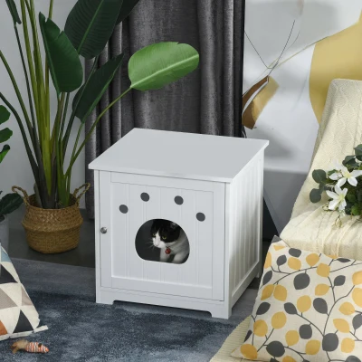PawHut Cuccia per gatti 48cm x 51cm x 51cm Bianco