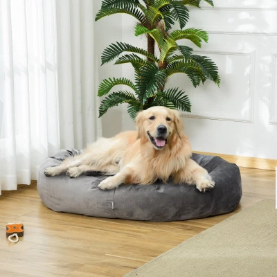 PawHut Lettino per animali 132cm x 89cm x 28cm Grigio Scuro