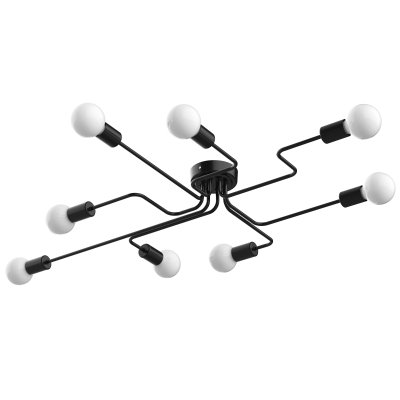 HOMCOM Lampadario a Soffitto Moderno 8 Luci, Illuminazione Design Industriale