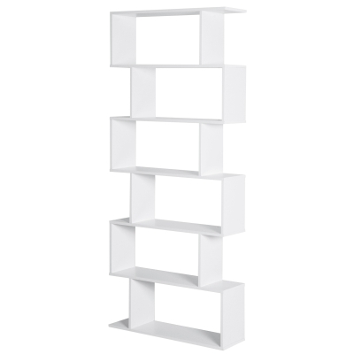 Homcom Libreria di Design Moderno Scaffale Bianco, 80x23x192cm