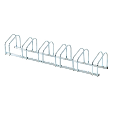 Homcom Rastrelliera Portabiciclette Parcheggio per 6 Biciclette Argento 160x33x27cm