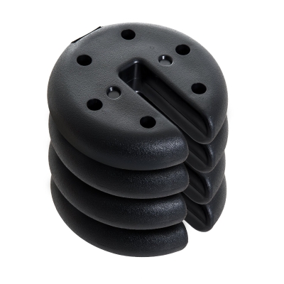 Outsunny Base per Gazebo 4 pezzi Riempito con Cemento 2.3kg, Φ20x4.5cm
