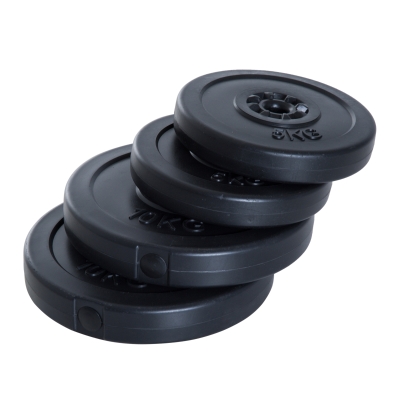 HomCom Set di 4 dischi pesi per bilanciere totale 30KG - 2x5kg e 2x10kg