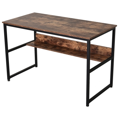 Homcom Scrivania moderna Stile Industriale con Struttura in Acciaio 120 x 60 x 77cm
