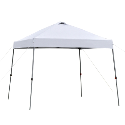 Outsunny Gazebo Pieghevole 3x3m da Giardino ed Esterno in Metallo e Tessuto Oxford Bianco