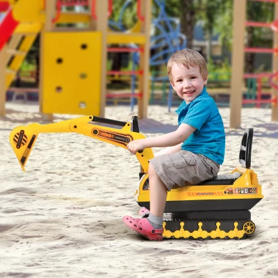 HOMCOM Ride-On Excavator Toy Digger for 3 Years