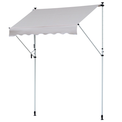 Outsunny Tenda da Sole a Bracci Telescopica con Manovella Metallo e Poliestere