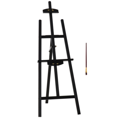 HOMCOM Cavalletto Pittura Studio Professionale Altezza e Inclinazione Regolabili - Nero