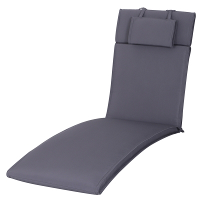 Matelas de bain de soleil épaisseur 5 cm zippé polyester gris