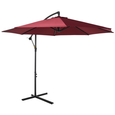 Parasol déporté octogonal inclinable Ø 3 x 2,5H m