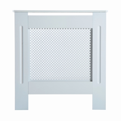Homcom Masca Calorifer in Lemn cu Grilaj Alb, 78x82x19cm