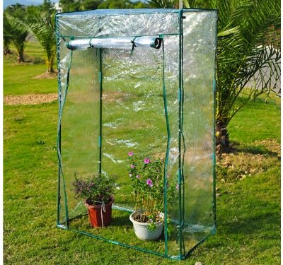 Outsunny Sera Dreptunghiulara din PVC Transparent, 100x50x150cm