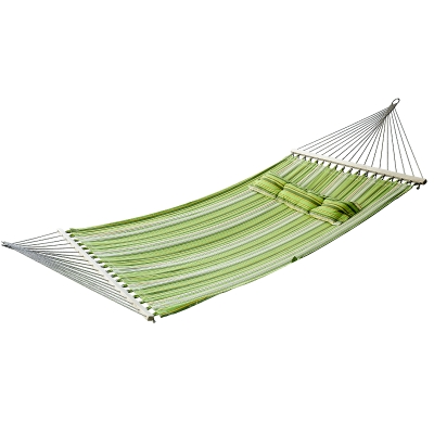 Outsunny hamac dublu cu perne, 2,84×1,4 m, verde si galben
