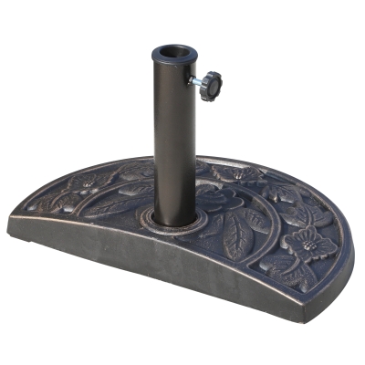 Outsunny Baza pentru Umbrela de Soare in Rasina Reglabila cu Manivela 9 kg 50x31x32cm