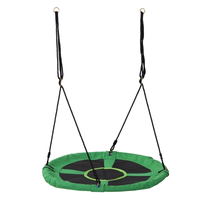 Homcom leagan tip cuib, Φ 100 cm, verde si negru