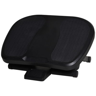 Homcom Platforma Taburet pentru Birou Antiderapant cu Inaltime Reglabila 10-16.5cm Negru