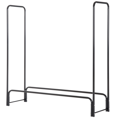 Homcom Raft Pentru Transportat Lemne de Intern pentru Semineu in Fier Negru, 122x35x122cm