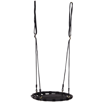HomCom, leagan tip cuib, Φ 60 cm, negru
