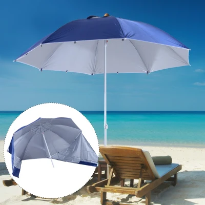Umbrela 2 in 1 din Poliester si Fier 210x222cm Albastru