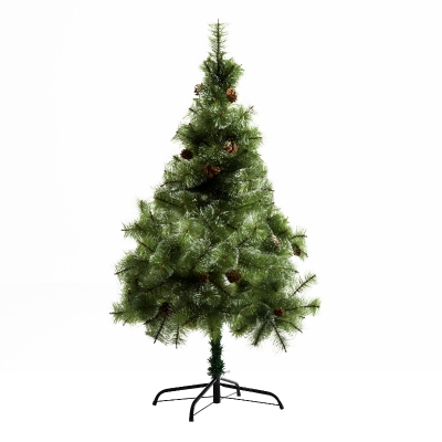 HomCom Albero di Natale Artificiale 150cm 229 Rami con 35 Pigne