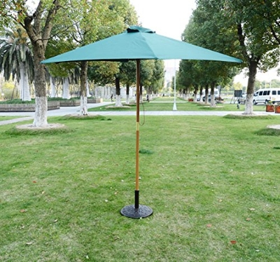 Outsunny Umbrela din Lemn, verde, Ø2.5m