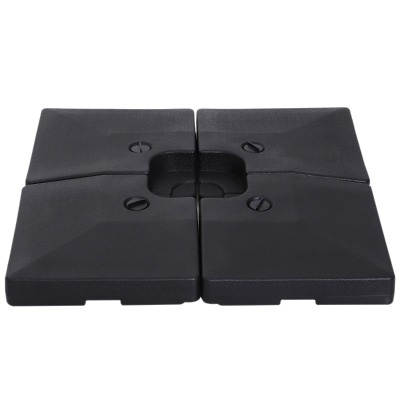 Outsunny Set 4 Baza Incrucisata pentru Umbrela de Gradina de Umplut cu Apa si Nisip,Negru, 51x51x12cm