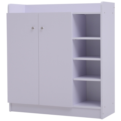 HomCom pantofar cu rafturi, 83x30x90cm, alb