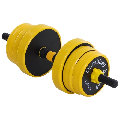 Homcom Set 2 în 1 gantere si haltere modulare 20 kg